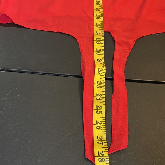 Bebe Red silky soft Cami,spaghetti strap’s,front tie waist,V-neck,Sleeveless - Picture 9 of 12